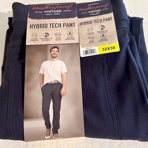 Weatherproof Vintage Men's Hybrid Tech Pant 32X30 Blue Stretch Water Resistant